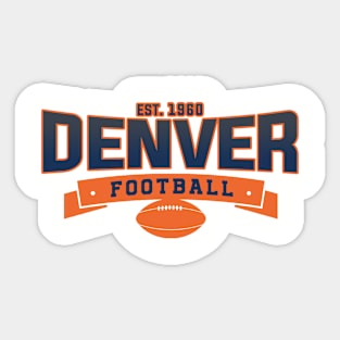 Denver Football Team Sticker